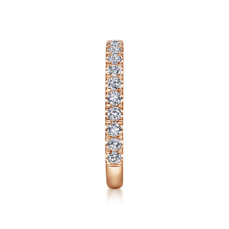 14K Rose Gold Diamond Matching Wedding Band - 0.6 ct - Shot 5