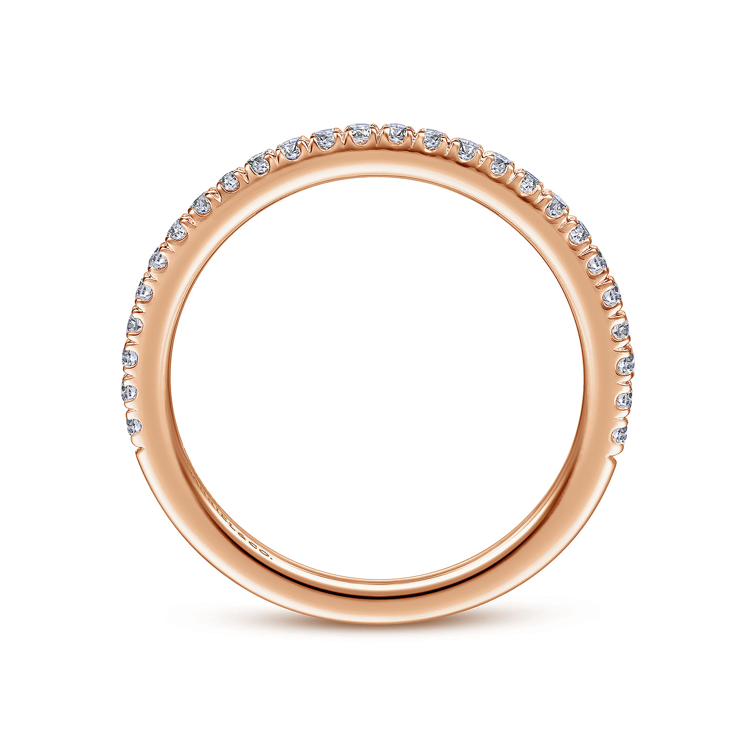 14K Rose Gold Diamond Matching Wedding Band - 0.21 ct - Shot 2