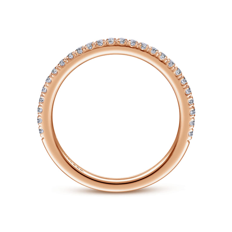 14K Rose Gold Diamond Matching Wedding Band - 0.21 ct - Shot 2