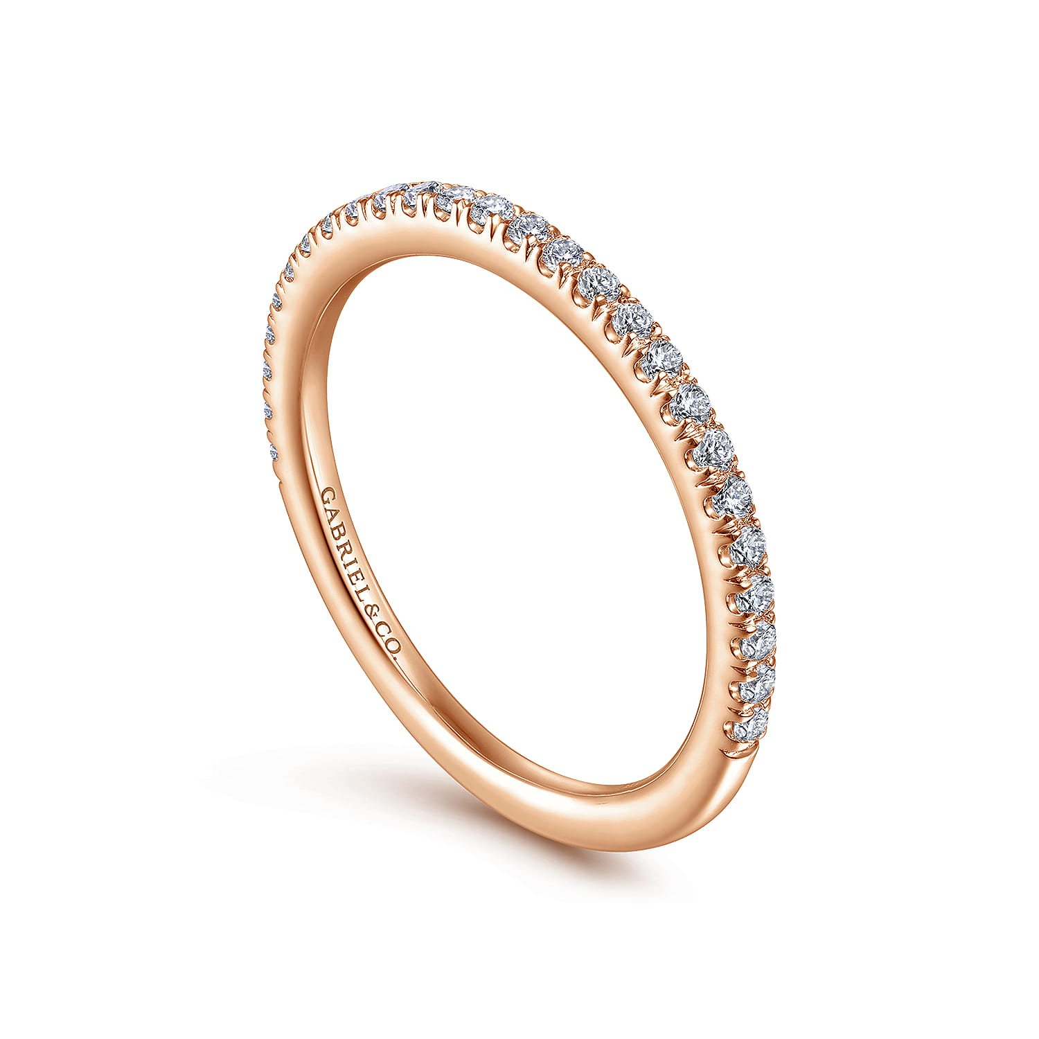 14K Rose Gold Diamond Matching Wedding Band - 0.21 ct - Shot 3