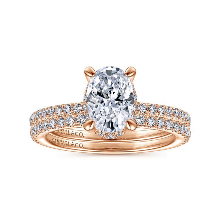 14K Rose Gold Diamond Matching Wedding Band - 0.21 ct - Shot 4