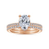 14K Rose Gold Diamond Matching Wedding Band - 0.21 ct