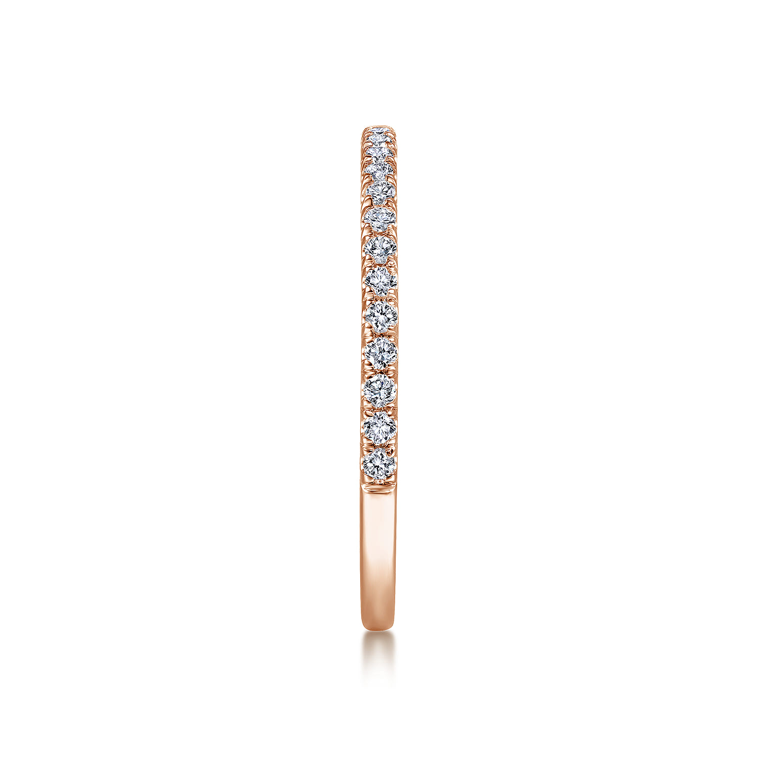 14K Rose Gold Diamond Matching Wedding Band - 0.21 ct - Shot 5