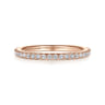 14K Rose Gold Diamond Matching Wedding Band - 0.27 ct