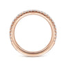 14K Rose Gold Diamond Matching Wedding Band - 0.27 ct
