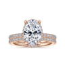 14K Rose Gold Diamond Matching Wedding Band - 0.27 ct