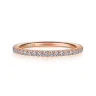 14K Rose Gold Diamond Matching Wedding Band