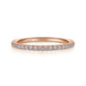 14K Rose Gold Diamond Matching Wedding Band - 0.21 ct