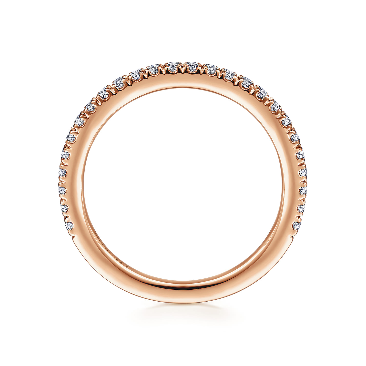 14K Rose Gold Diamond Matching Wedding Band - 0.21 ct - Shot 2