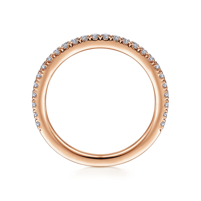 14K Rose Gold Diamond Matching Wedding Band - 0.21 ct - Shot 2