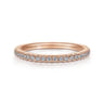 14K Rose Gold Diamond Matching Wedding Band - 0.21 ct