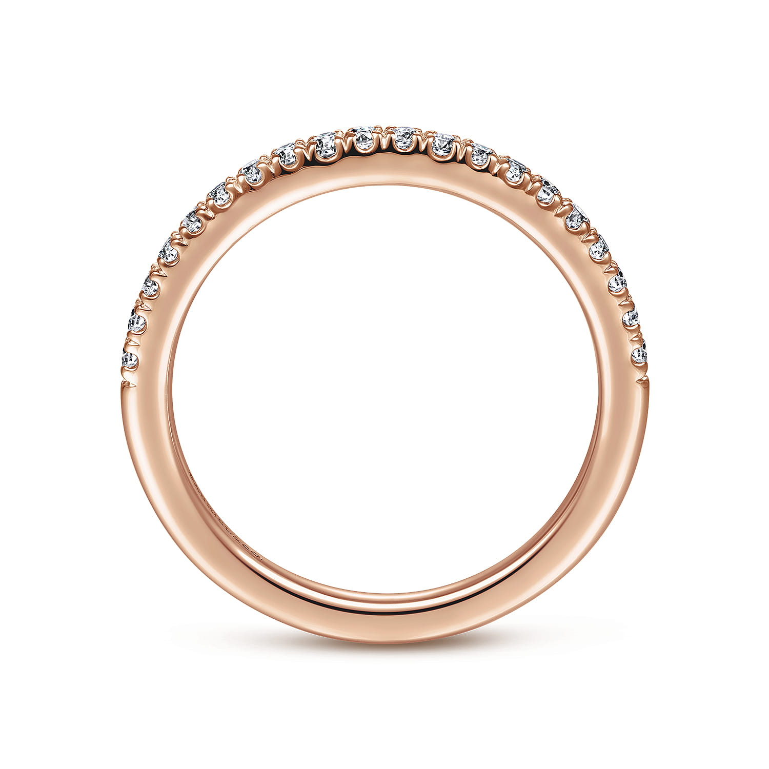 14K Rose Gold Diamond Matching Wedding Band - 0.21 ct - Shot 2