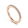 14K Rose Gold Diamond Matching Wedding Band - 0.21 ct