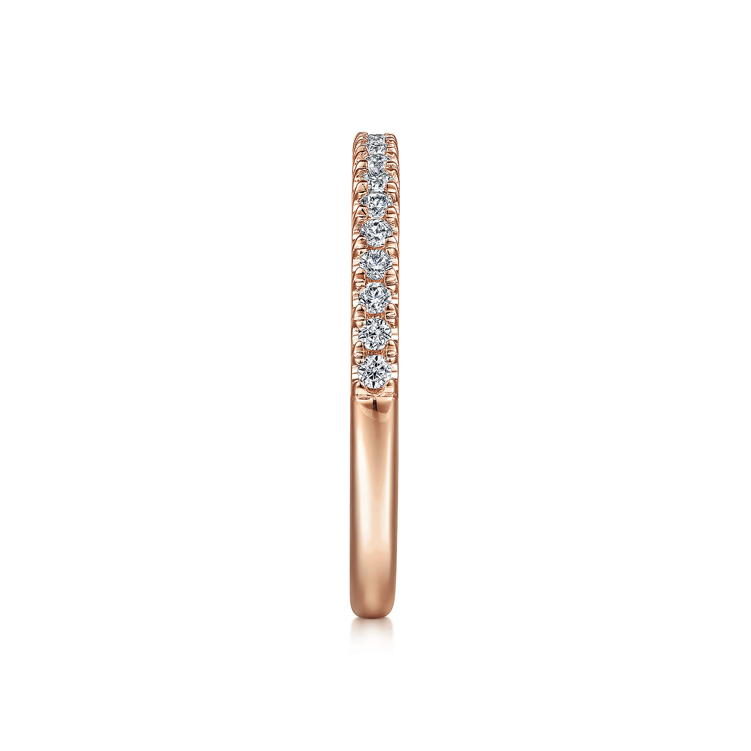 14K Rose Gold Diamond Matching Wedding Band - 0.21 ct - Shot 5