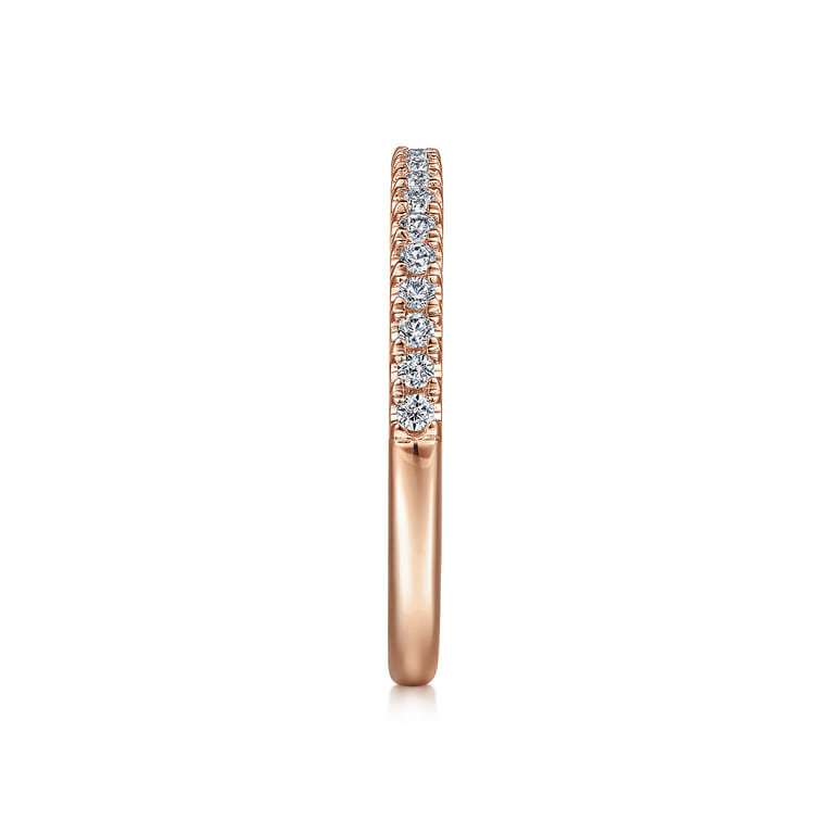 14K Rose Gold Diamond Matching Wedding Band - 0.21 ct - Shot 5