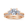 14K Rose Gold Diamond Matching Wedding Band - 0.3 ct