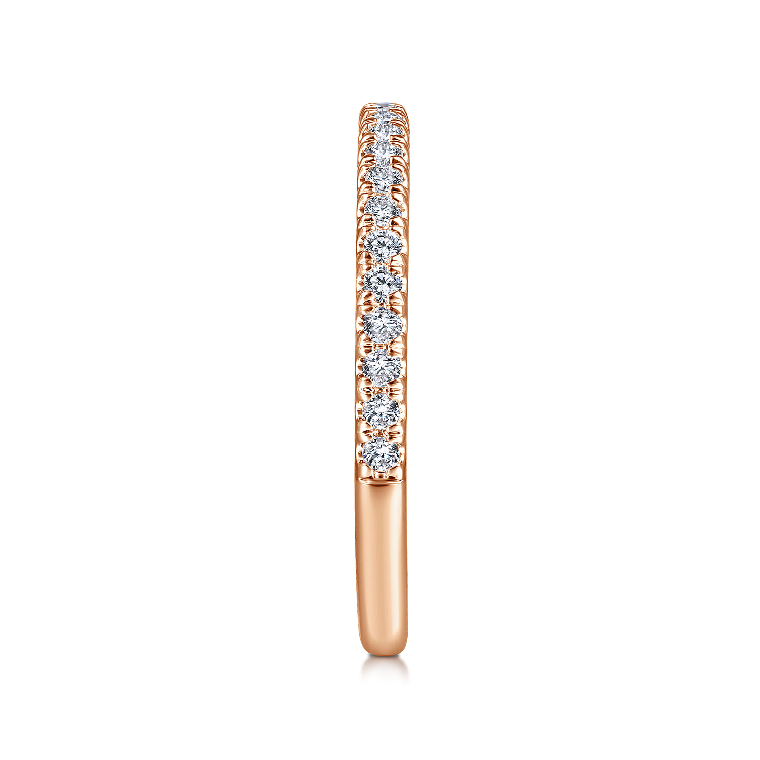 14K Rose Gold Diamond Matching Wedding Band - 0.3 ct - Shot 5