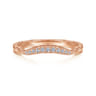 14K Rose Gold Diamond Matching Wedding Band - 0.07 ct
