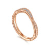14K Rose Gold Diamond Matching Wedding Band - 0.07 ct