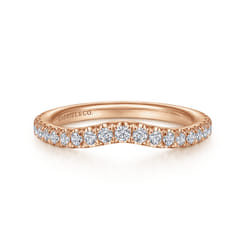 14K Rose Gold Diamond Matching Wedding Band
