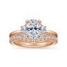 14K Rose Gold Diamond Matching Wedding Band