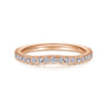14K Rose Gold Diamond Matching Wedding Band - 0.34 ct