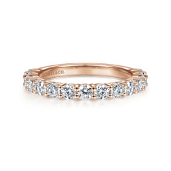 14K Rose Gold Diamond Matching Wedding Band