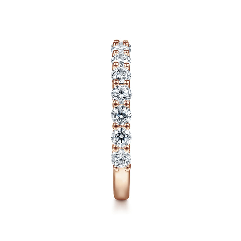 14K Rose Gold Diamond Matching Wedding Band - 1.02 ct - Shot 4