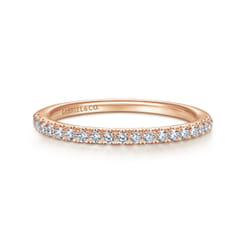 14K Rose Gold Diamond Matching Wedding Band