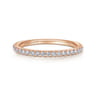14K Rose Gold Diamond Matching Wedding Band - 0.22 ct