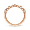 14K Rose Gold Diamond Matching Wedding Band - 0.13 ct