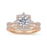14K Rose Gold Diamond Matching Wedding Band - 0.13 ct