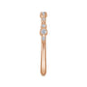 14K Rose Gold Diamond Matching Wedding Band - 0.13 ct