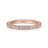 14K Rose Gold Diamond Matching Wedding Band - 0.55 ct