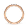 14K Rose Gold Diamond Matching Wedding Band - 0.55 ct
