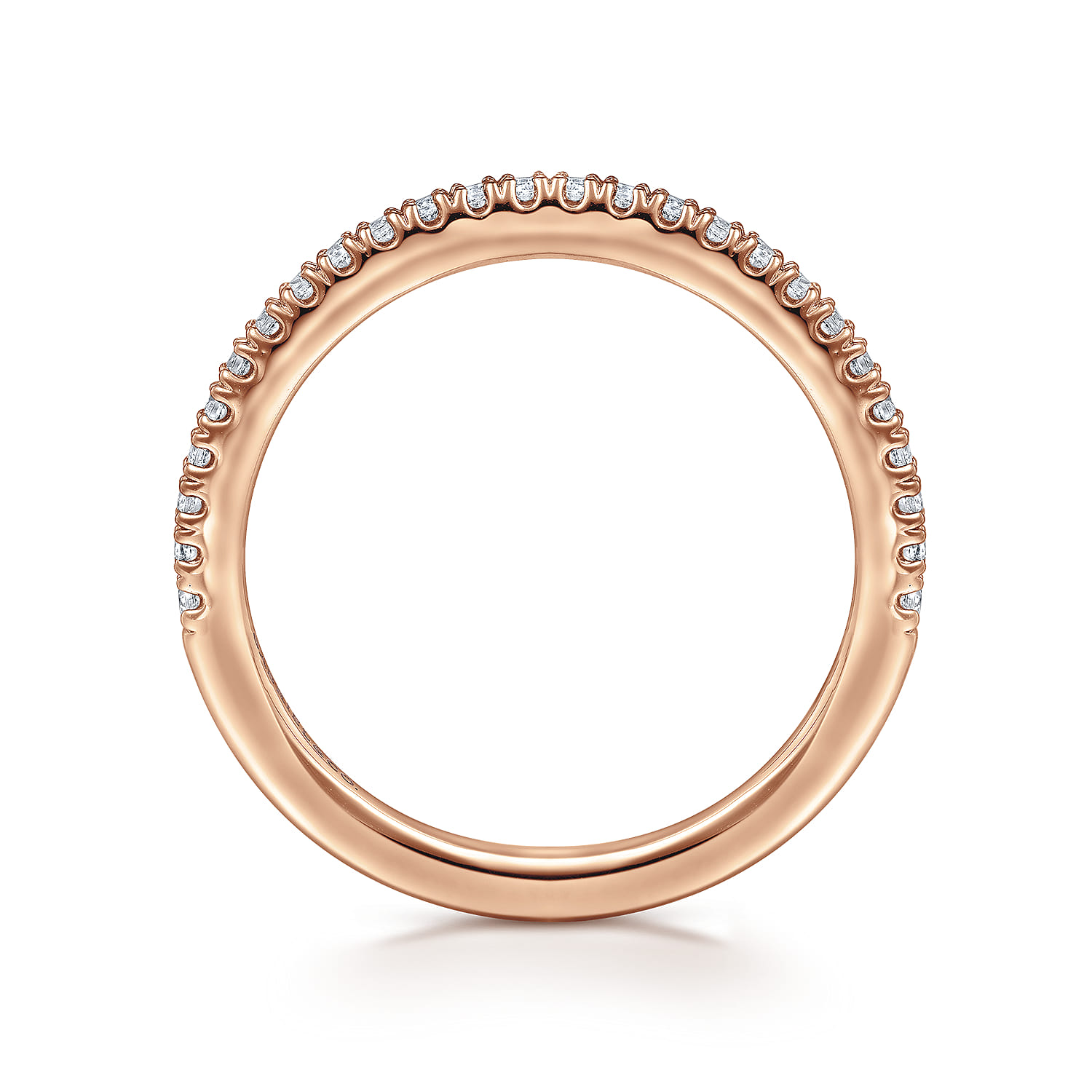 14K Rose Gold Diamond Matching Wedding Band - 0.2 ct - Shot 2