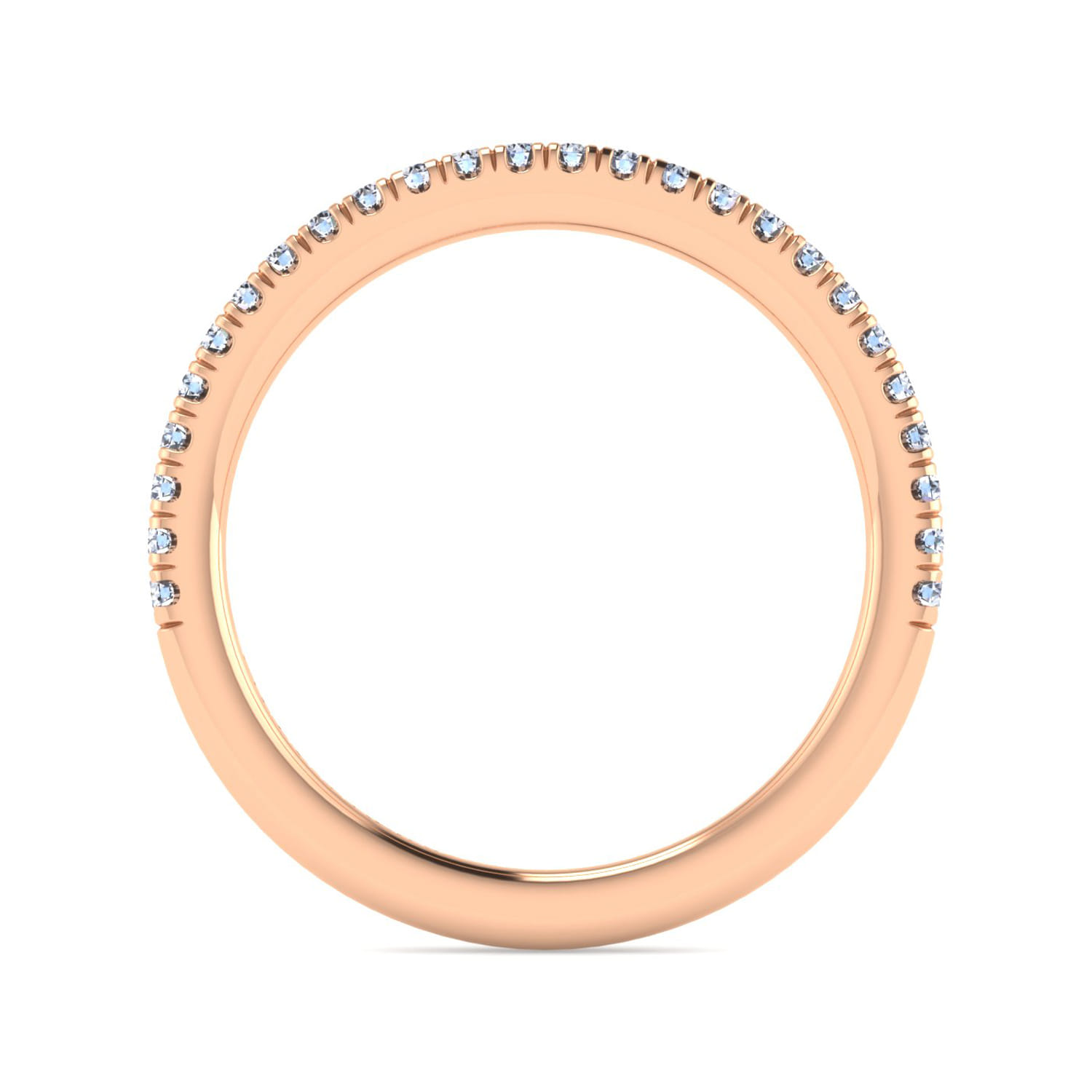 14K Rose Gold Diamond Matching Wedding Band - 0.2 ct - Shot 2