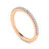 14K Rose Gold Diamond Matching Wedding Band - 0.2 ct