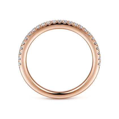 14K Rose Gold Diamond Matching Wedding Band