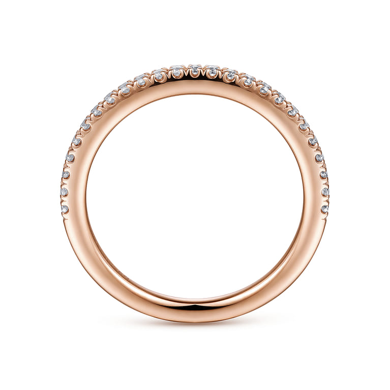 14K Rose Gold Diamond Matching Wedding Band - 0.21 ct - Shot 2