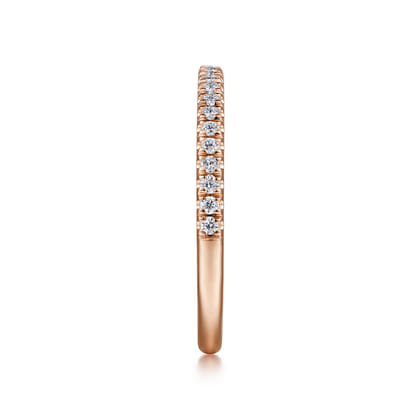 14K Rose Gold Diamond Matching Wedding Band