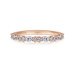 14K Rose Gold Diamond Matching Wedding Band
