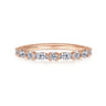 14K Rose Gold Diamond Matching Wedding Band - 0.5 ct