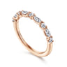 14K Rose Gold Diamond Matching Wedding Band - 0.5 ct