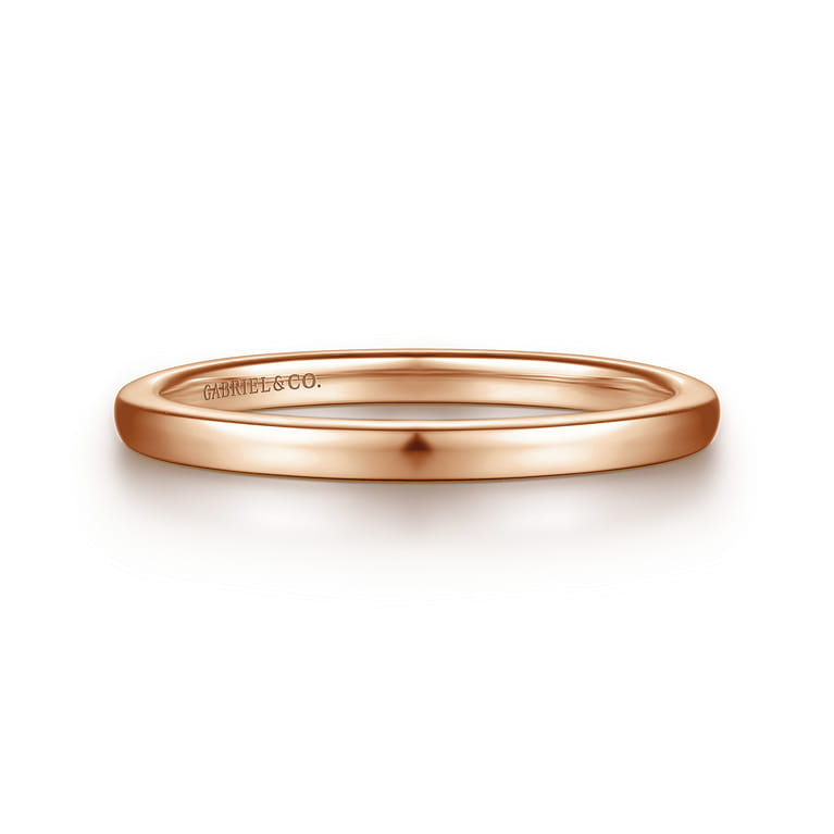 14K Rose Gold Diamond Matching Wedding Band - Shot 1