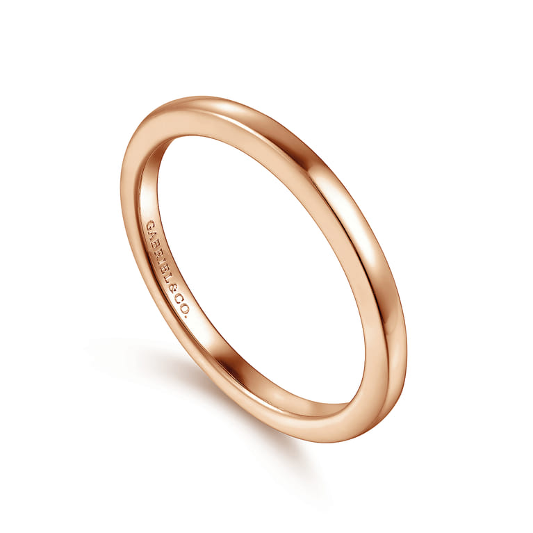 14K Rose Gold Diamond Matching Wedding Band - Shot 3