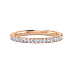 14K Rose Gold Diamond Matching Wedding Band