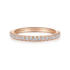 14K Rose Gold Diamond Matching Wedding Band