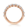 14K Rose Gold Diamond Matching Wedding Band - 0.8 ct