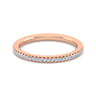 14K Rose Gold Diamond Matching Wedding Band - 0.18 ct